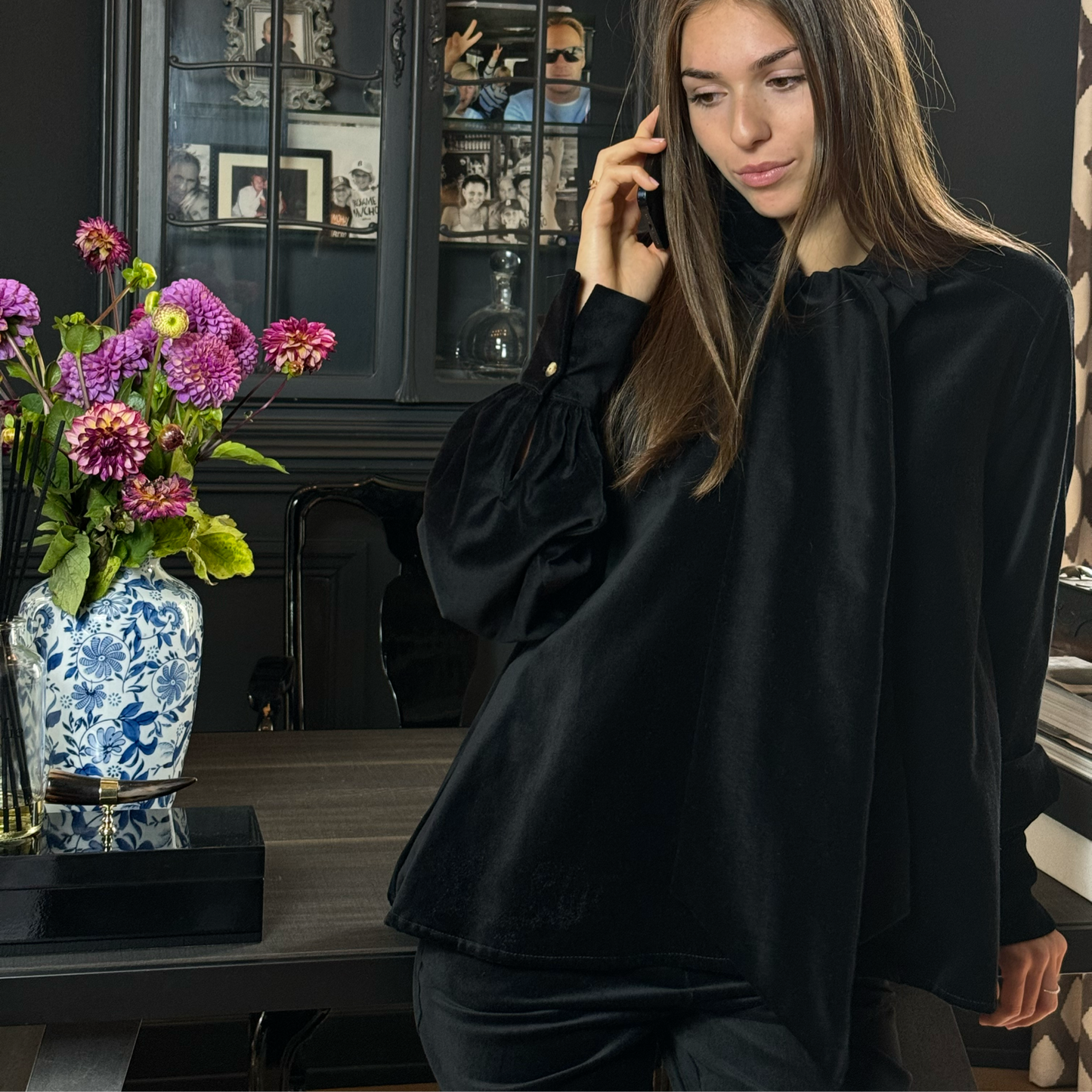 Blouse CARO Black Velvet